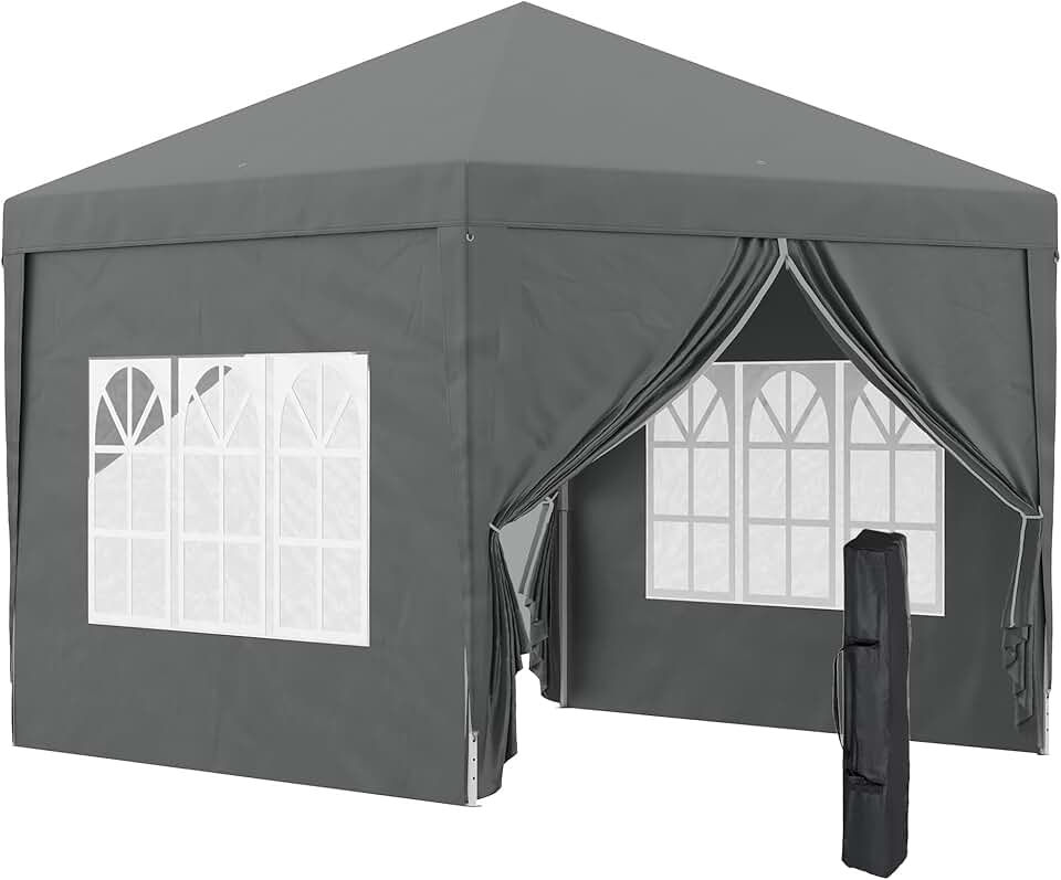 etezen - tonnelle pliante série Pop-up - 3x3m - 4 parois amovibles, sac de transport