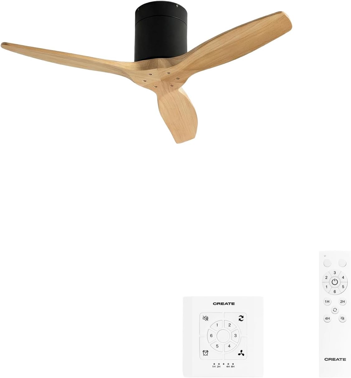 CREATE - Windcalm S - Ø112 cm - 40W, 6 vitesses, minuterie, été/hiver, télécommande