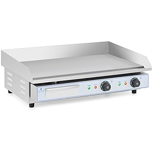 Plancha électrique professionnelle - Double - 730 x 400 mm - etezen - Lisse - 2 x 2,200 W