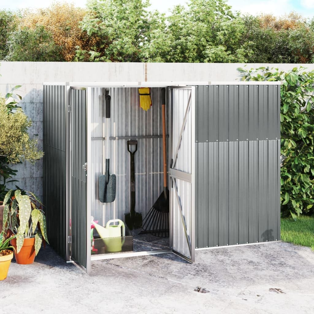 etezen Abri à Outils de Jardin Gris 225x89x161 cm Acier galvanisé, Maison & Jardin, Pelouses & Jardins, Vie en extérieur, Structures extérieures, Cabanes & abris de Jardin, Gris, (Poids 36.62KG)