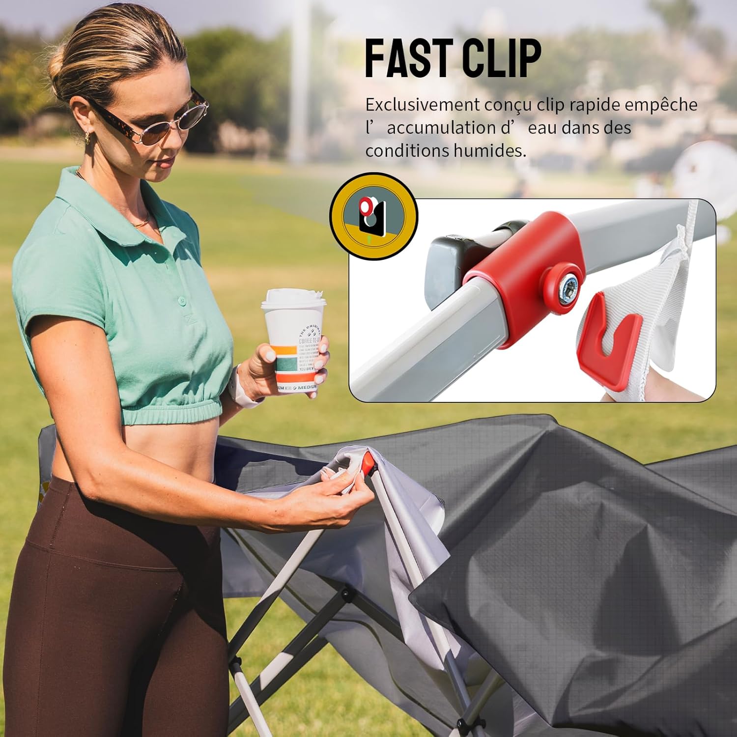 etezen Tonnelle Pliante 3x3 Imperméable, Barnum Pliant de Jardin Exterieur, Pop-Up Gazebo avec Sac de Rangement, UPF 50+, avec 4 Parois Latérales Amovible, 4 Sac de Sable, Gris