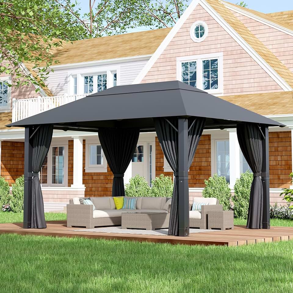 etezen - tonnelle aluminium jardin série extérieure - 3x4m - imperméable, anti-UV, résistante hiver