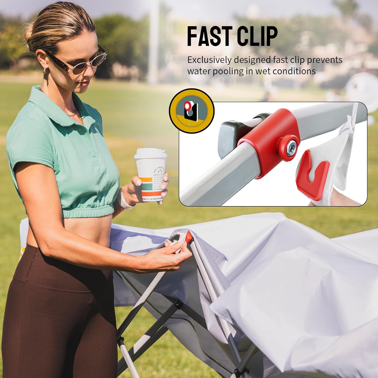 etezen - Tonnelle Pliante - 3x3m - Imperméable, UPF 50+, 4 parois, sacs, blanc