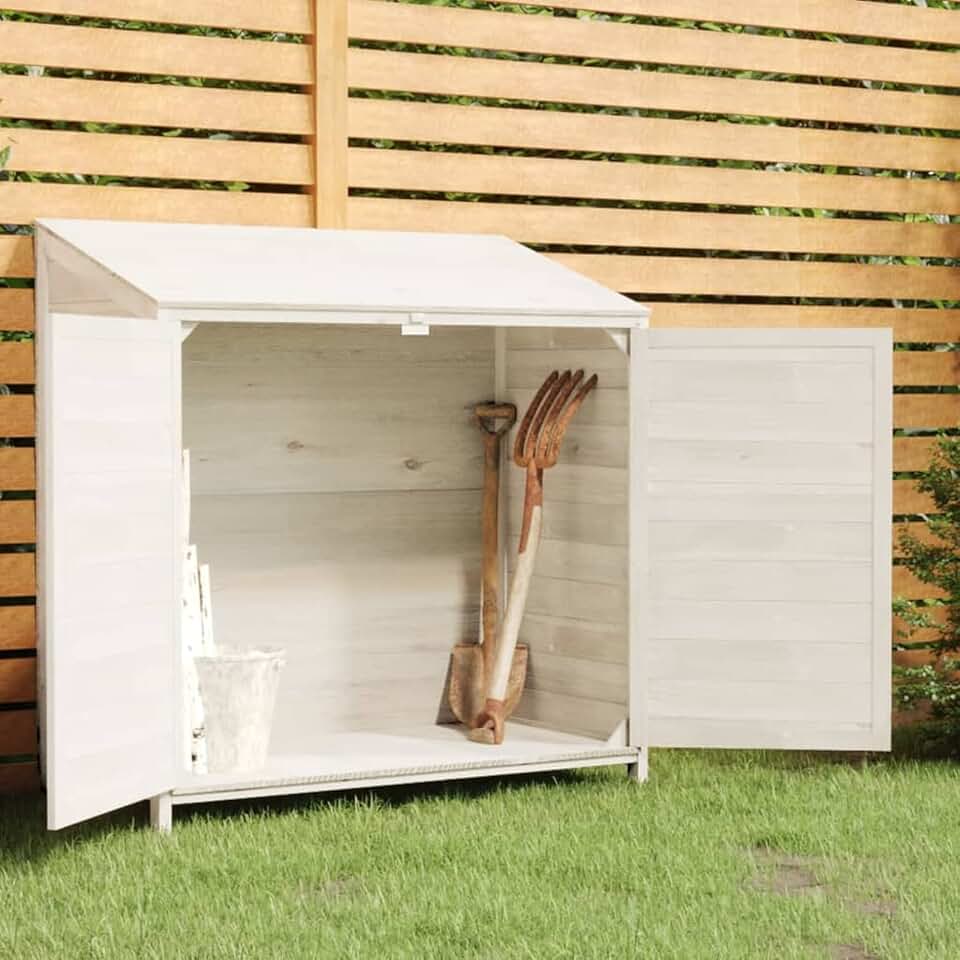 etezen Abri de jardin, abris pour parcelles, abris de jardin, abri de jardin extérieur, maisons préfabriquées, bois d'épicéa massif blanc, 102 x 52 x 112 cm
