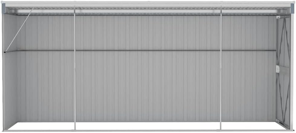 etezen Abri de Jardin Mural Gris 118x382x178 cm Acier galvanisé, Maison & Jardin, Pelouses & Jardins, Vie en extérieur, Structures extérieures, Cabanes & abris de Jardin, Gris, (Poids 47.9KG)