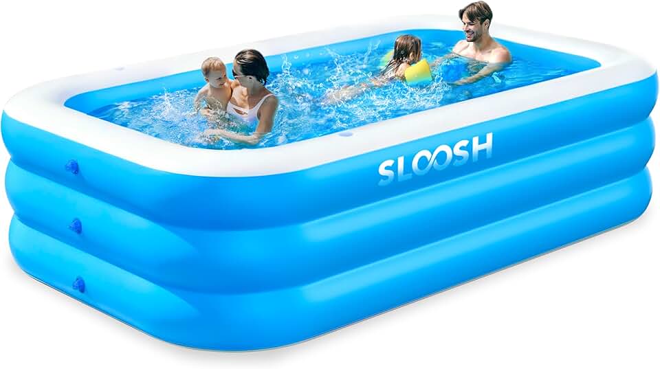 etezen - piscine gonflable familiale - 304,8x182,8x55,8 cm - sièges intégrés, épaisse et durable