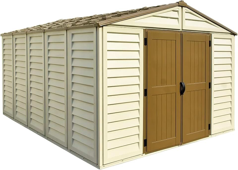 etezen - Woodbridge Plus - 10,5'x13' - abri jardin résine, beige/brun, 399,8x318,7x222 cm