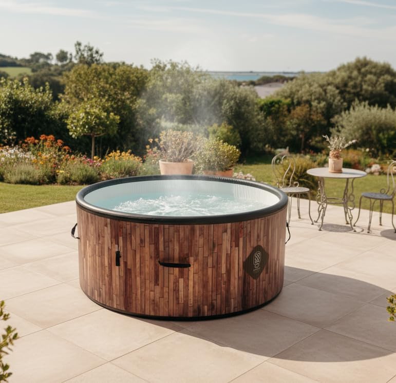 etezen Bali Spa Gonflable - 150 cm de diamètre - 800 litres - Moteur 2240 W - 2 à 4 Personnes - Massage 140 Jets