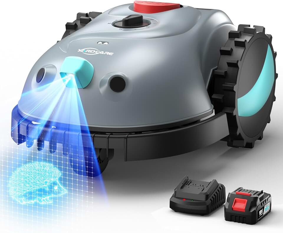 etezen - robot tondeuse caméra 150㎡, batterie 4Ah spiral V100
