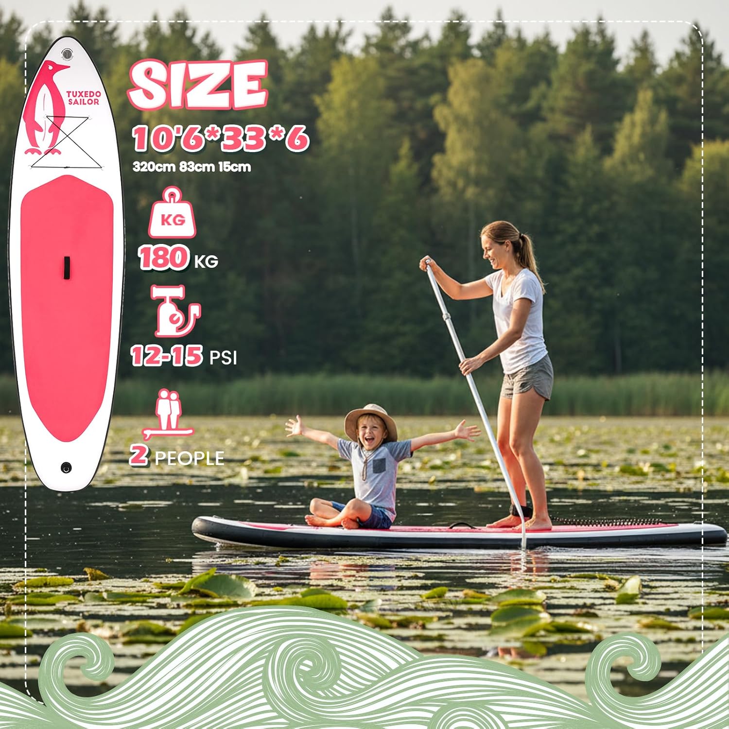 etezen - SUP gonflable adulte - Accessoires inclus - robuste