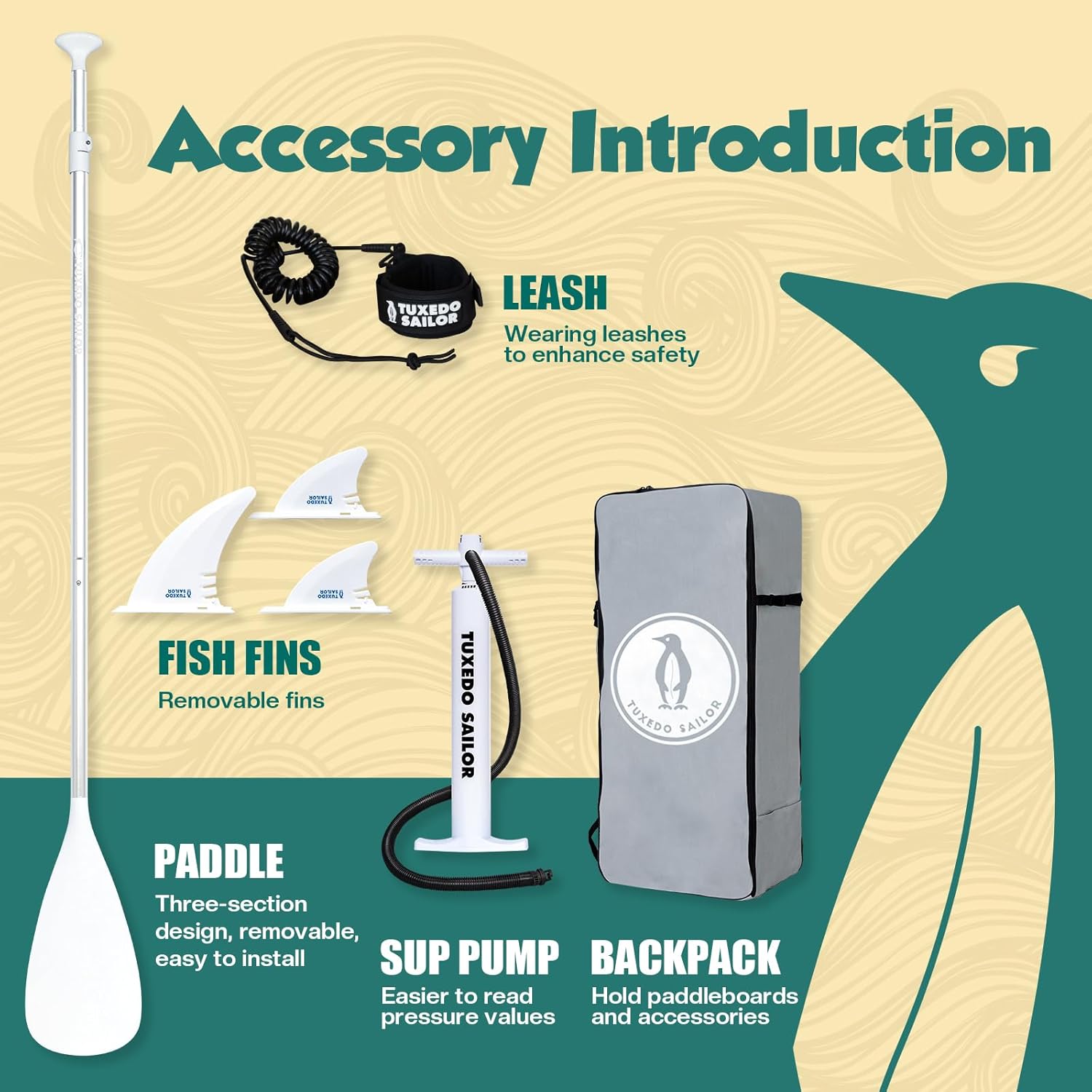 etezen - Paddle gonflable adulte - planche SUP avec accessoires complets