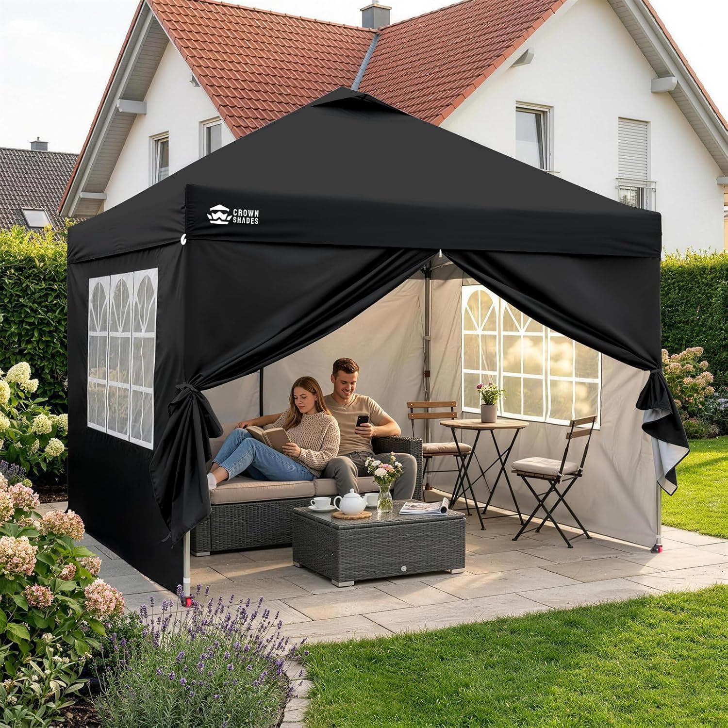 etezen - Tonnelle pliante 3x3m imperméable, P/Pop-Up, 4 parois amovibles, Sac, UPF 50+ - CN0032
