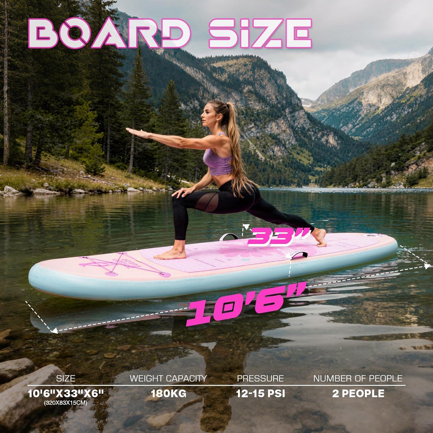 etezen - Paddle Gonflable Adulte - planche SUP - accessoires complets - dimensions standards