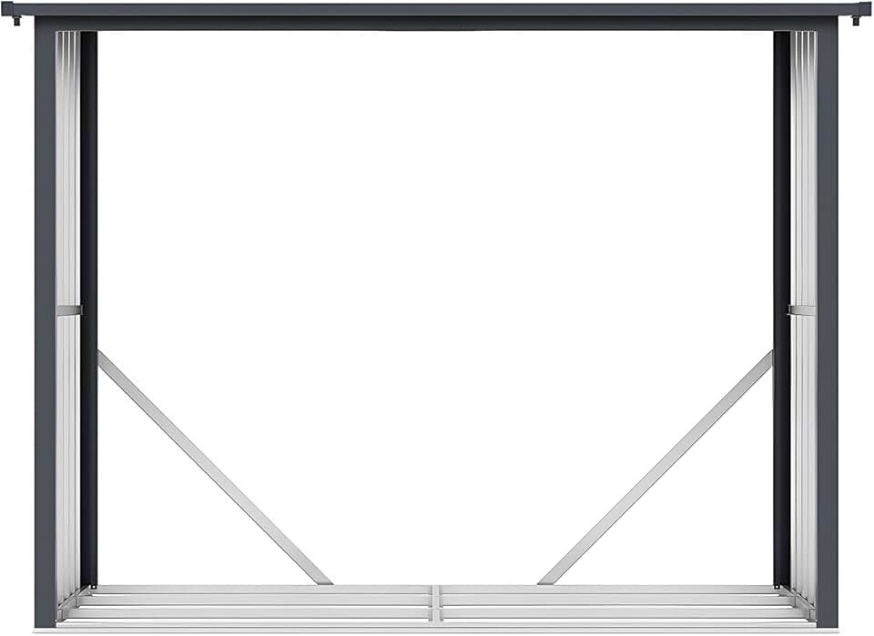 etezen Abri b√ªches métal en Acier galvanisé Effet Bois 4,9 st√®res - 4,1 m3 Winwood - L.242 x P.89 x H.190 cm