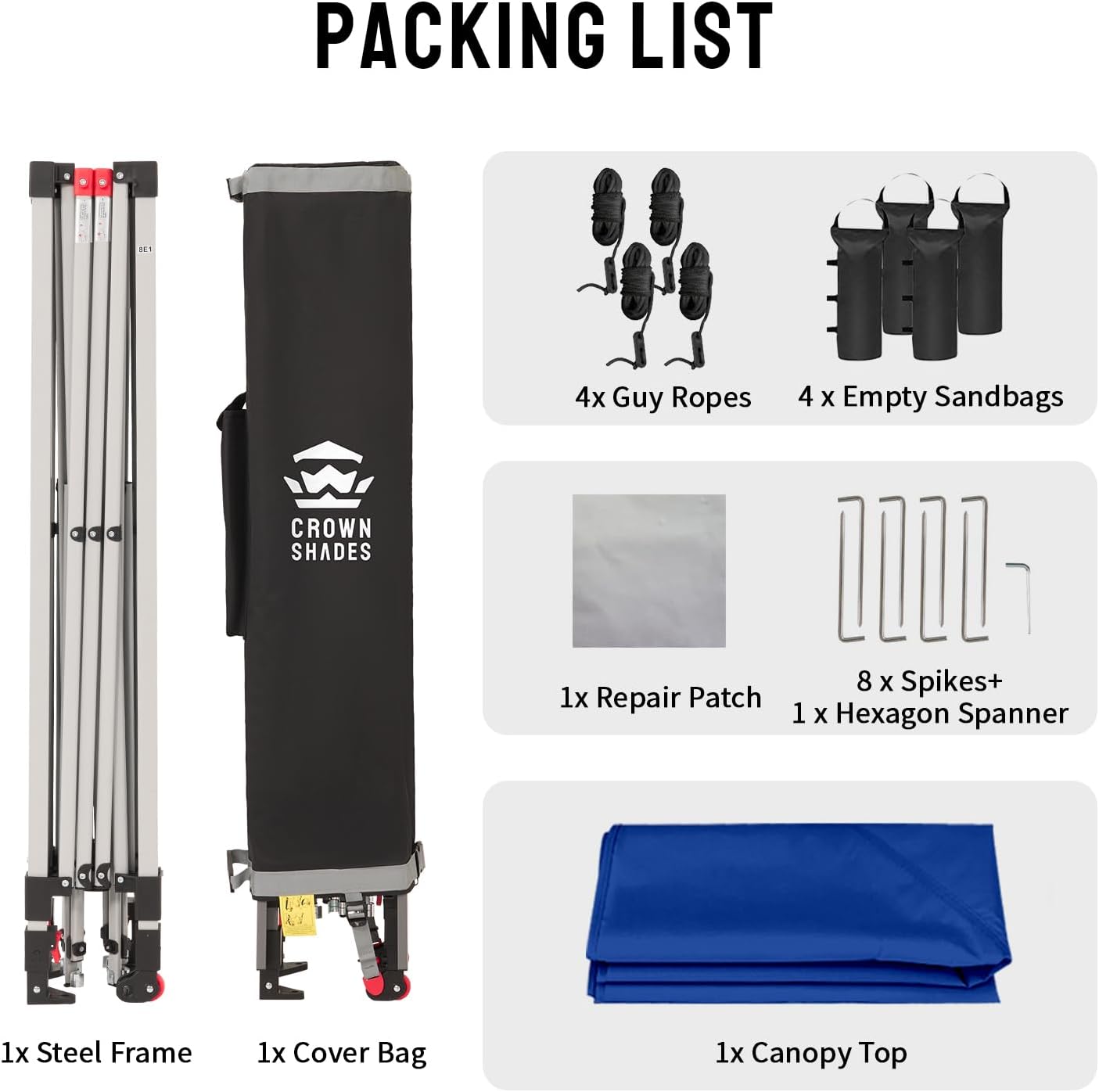 etezen - Tonnelle pliante 3x3m - imperméable, UPF 50+, sacs de sable
