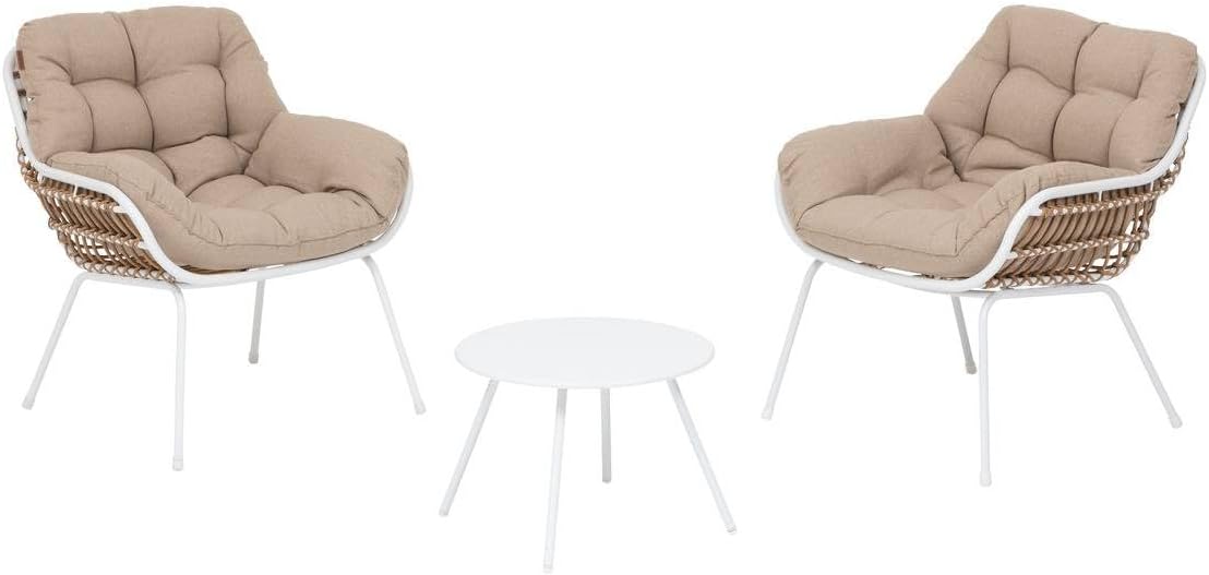 etezen - Paopao Duo - acier époxy blanc 2 places - compact et élégant