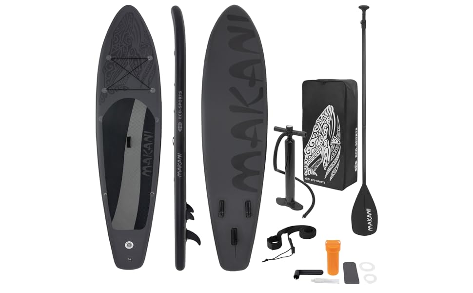 etezen Planche de stand up noir paddling Makani 320x80x15 cm SUP gonflable Planche paddle surf