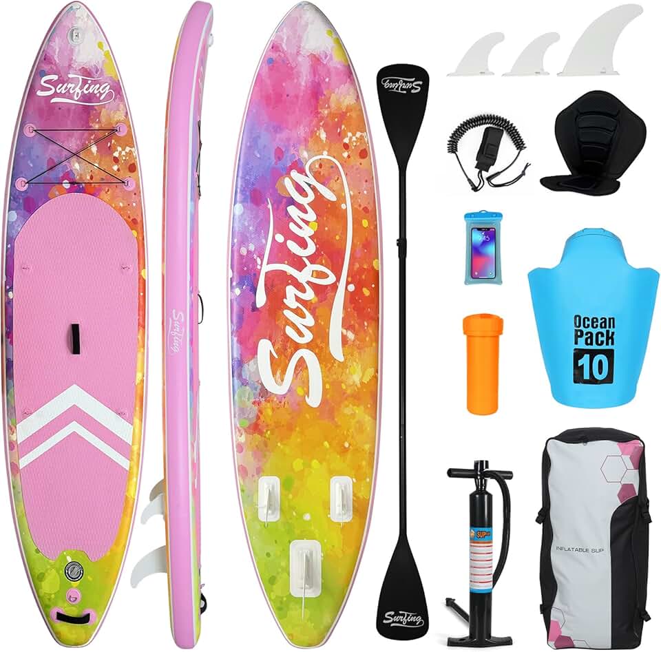 etezen - Paddle gonflable 320/335cm - 2 pers, siège kayak, 150kg