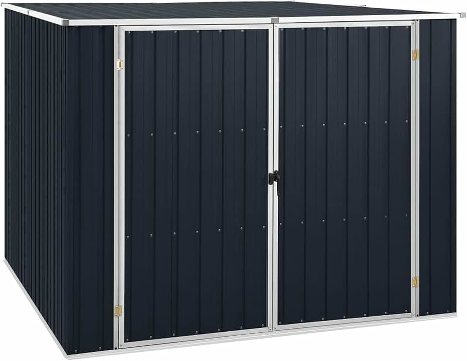 etezen Abri de Jardin Anthracite 195x198x159 cm Acier galvanisé,Armoire De Jardin Exterieur,Abri De Jardin,Meuble Exterieur Rangement