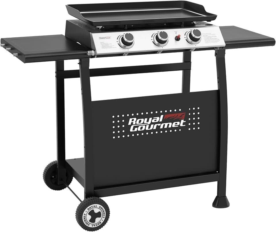 etezen - Plancha sur chariot 62x35,5cm - 3 brûleurs puissants 7,5kW
