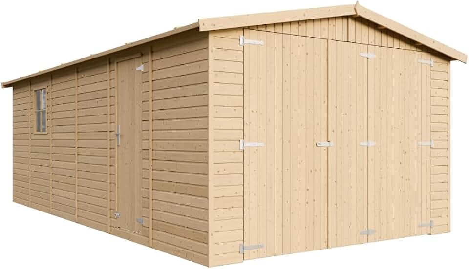 etezen - Garage de jardin bois, 18m², 616x324x222cm, abri, M102