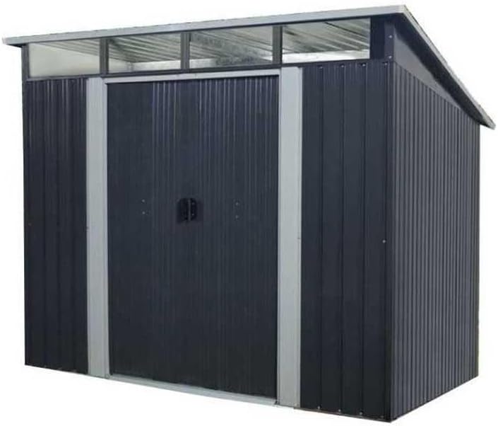 etezen Abri de Jardin en métal 4,59m² - 2 Portes coulissantes - Gris Anthracite