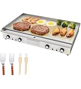 etezen Plancha électrique,commerciale en acier inoxydable,73cm avec contrôle de température régl...