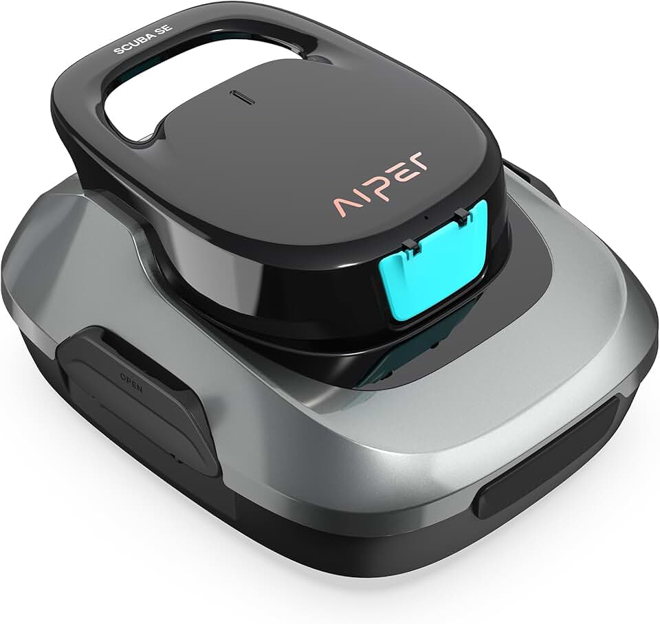 etezen - Robot piscine sans fil - 80 m² - 90 min autonomie, aspire débris, auto-stationnement