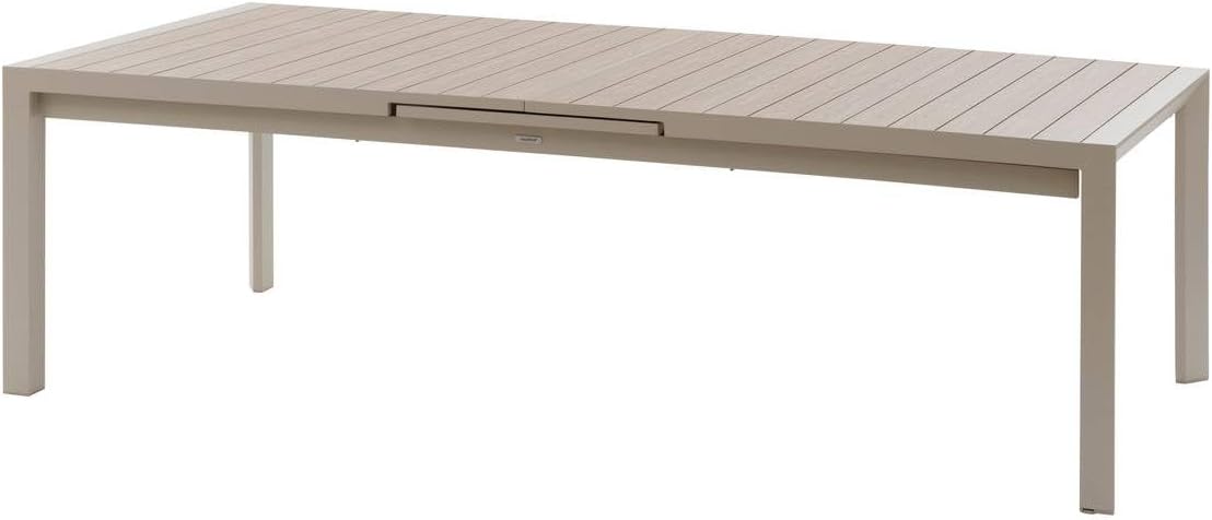 etezen - Evasion Argile - table extensible 14 places - aluminium bois antirouille, rallonge