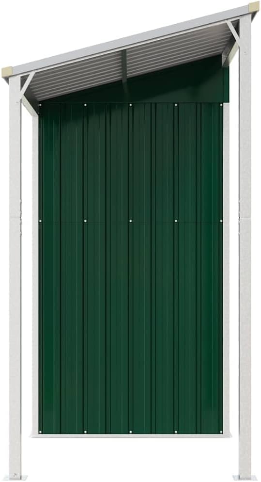 etezen Abri de Jardin avec Toit prolongé Vert 277x107x181 cm Acier, Maison & Jardin, Pelouses & Jardins, Vie en extérieur, Structures extérieures, Cabanes & abris de Jardin, Vert, (Poids 41.56KG)