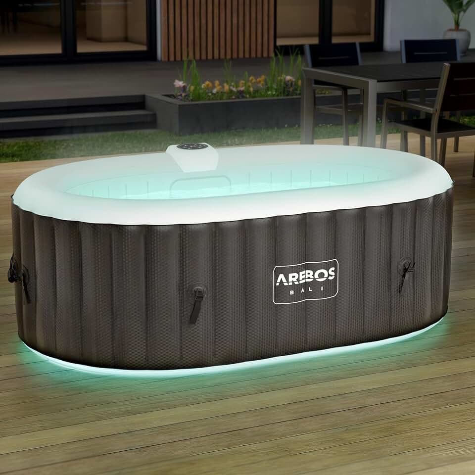 etezen - Spa LED gonflable 190x120cm, 2 places, 90 jets, 550L