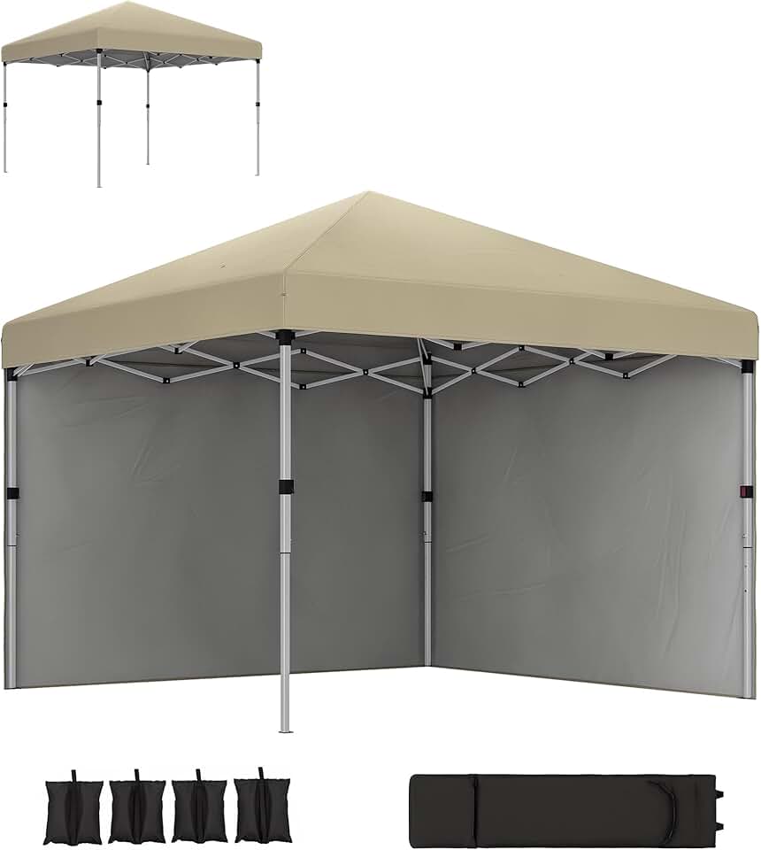 etezen - tonnelle pop-up réglable - 297x297x288cm - UV 30+ 2 parois