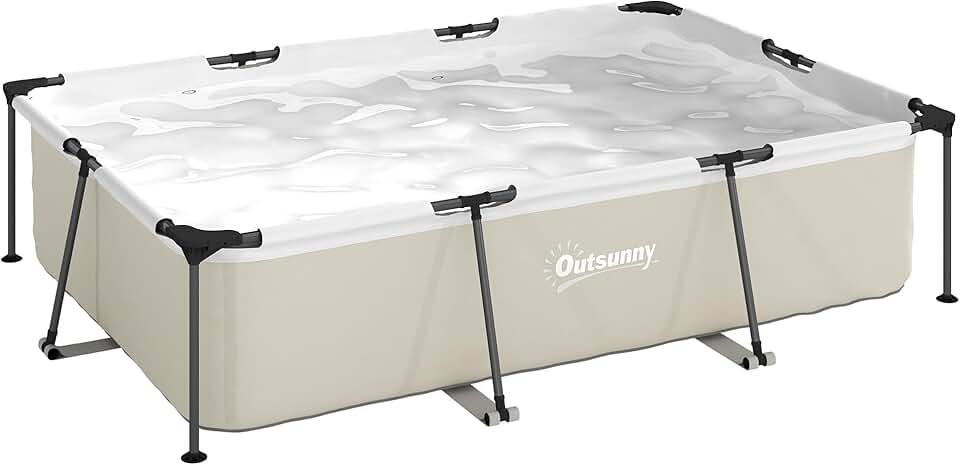 etezen - Piscine tubulaire rectangulaire - 316x238x66,5 cm - pompe de filtration, PVC triple couche, structure antirou