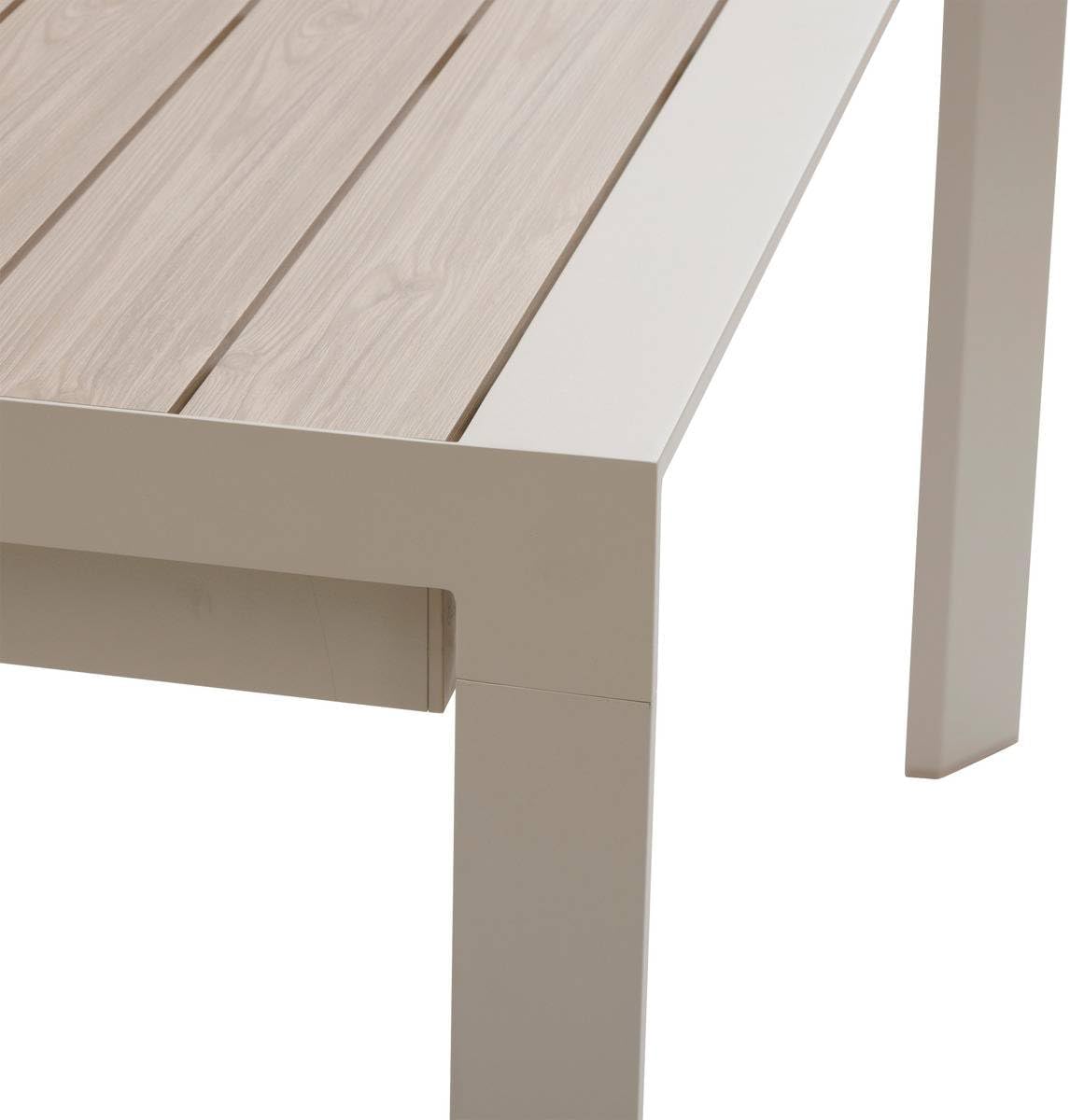 etezen - Evasion Argile - table extensible 14 places - aluminium bois antirouille, rallonge