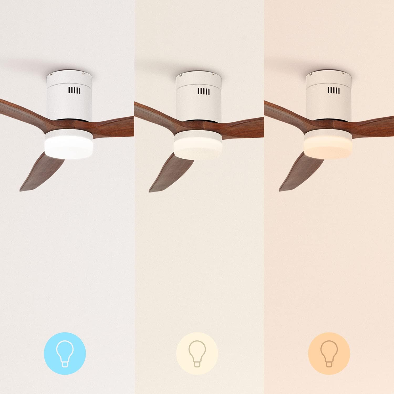CREATE - Windcalm - Ø132 cm - ventilateur plafond 40W 6 vitesses silencieux lumière télécommande été-hiver M/Ventilateur