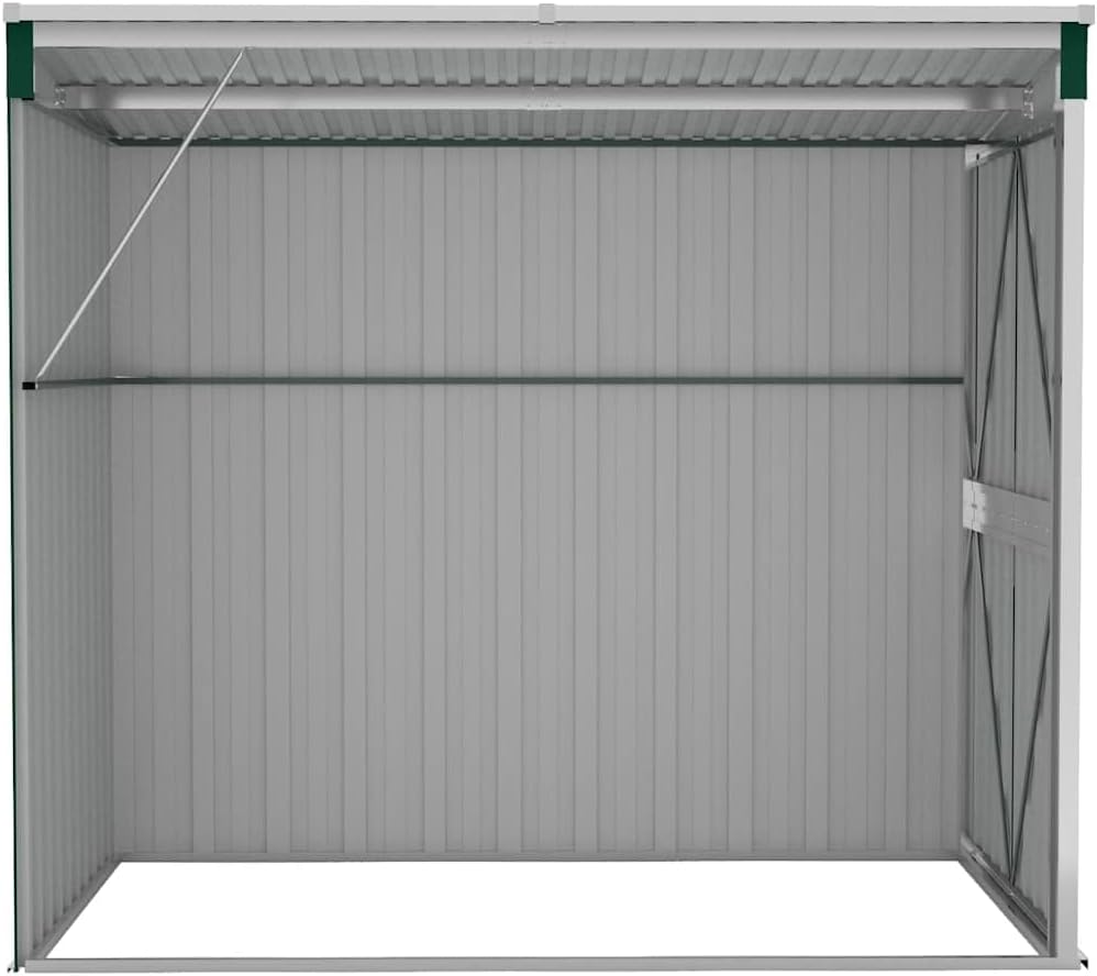 etezen Abri de Jardin Mural Vert 118x194x178 cm Acier galvanisé,Structures extérieures, Cabanes & abris de Jardin,316221