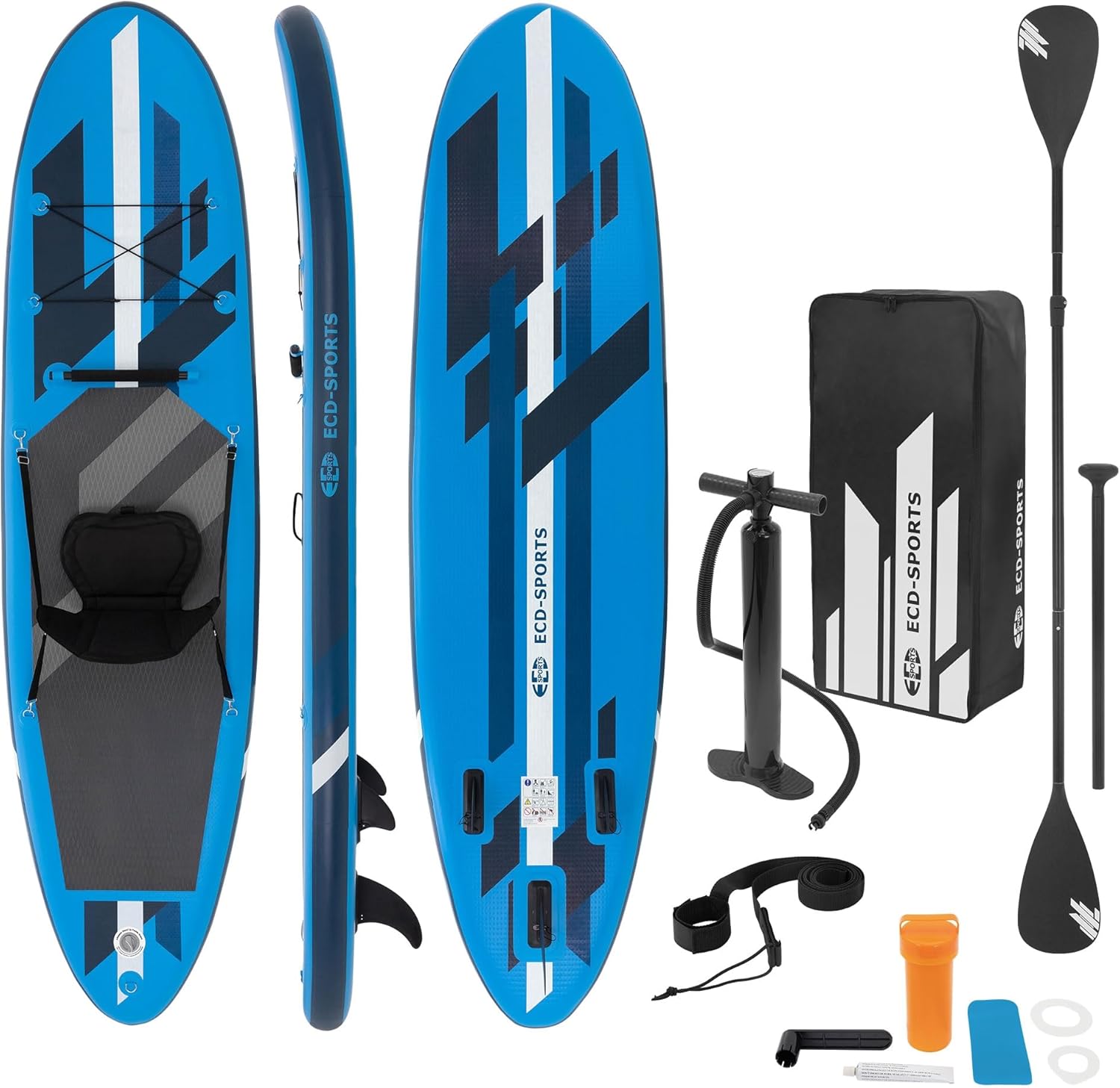 etezen Stand Up Surf Paddle Board Gonflable 305/308/320/380 cm | PVC | jusqu'à 120/150 kg | Épaisseur 10/15 cm | Planche de Surf Pagaie Sac de Transport Pompe à Air | Diverses Couleurs Modèles
