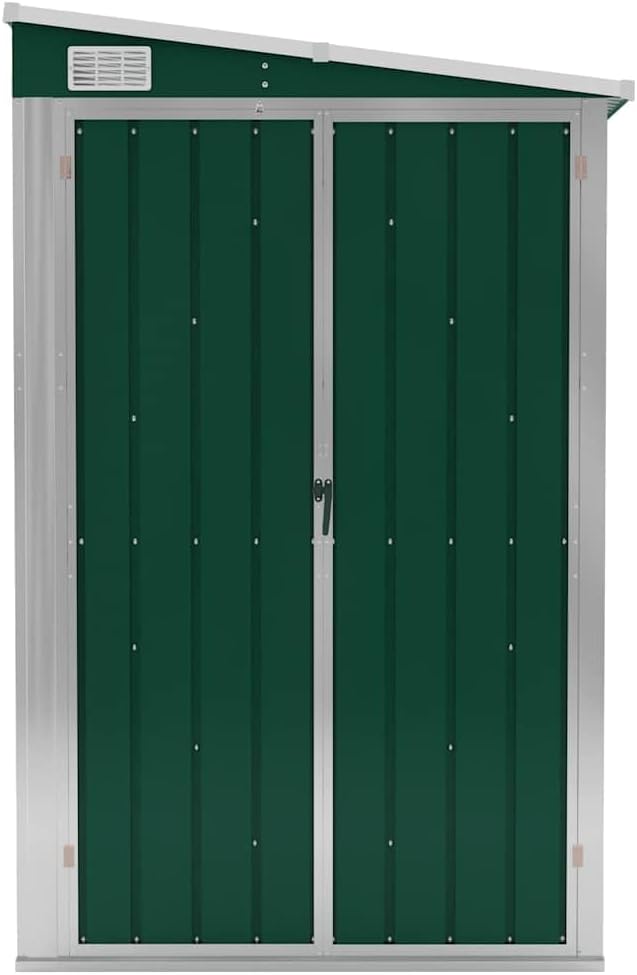 etezen Abri de Jardin Mural Vert 118x194x178 cm Acier galvanisé,Structures extérieures, Cabanes & abris de Jardin,316221