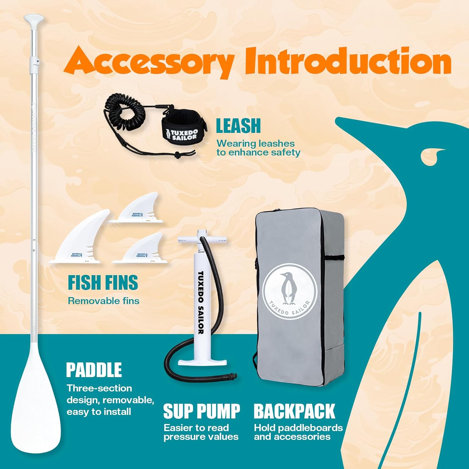 etezen Paddle Gonflable Adulte, Planche de Stand Up Paddle Gonflable, Sup Paddle Board Gonflable avec Accessoires Complets, Planche de Surf Paddle