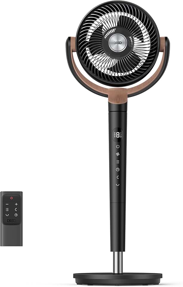 etezen - ventilateur sur pied - 94-107 cm - 20 dB, oscillation 120°, portée 26 m