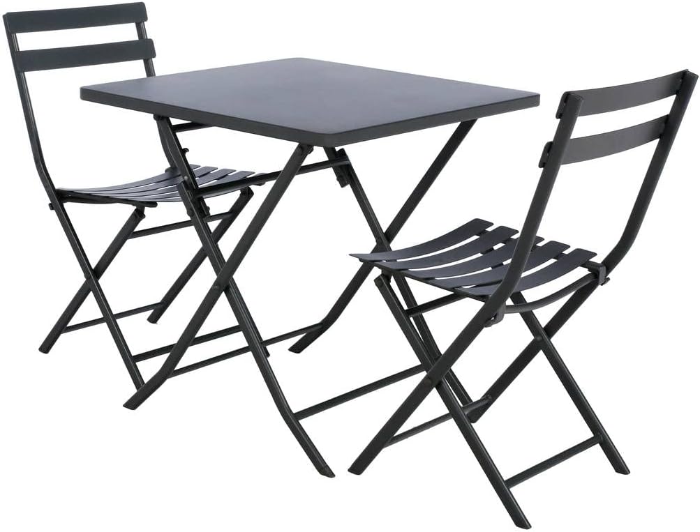 etezen - Greensboro - 2 places - Acier antirouille, pliante, 70x70 cm
