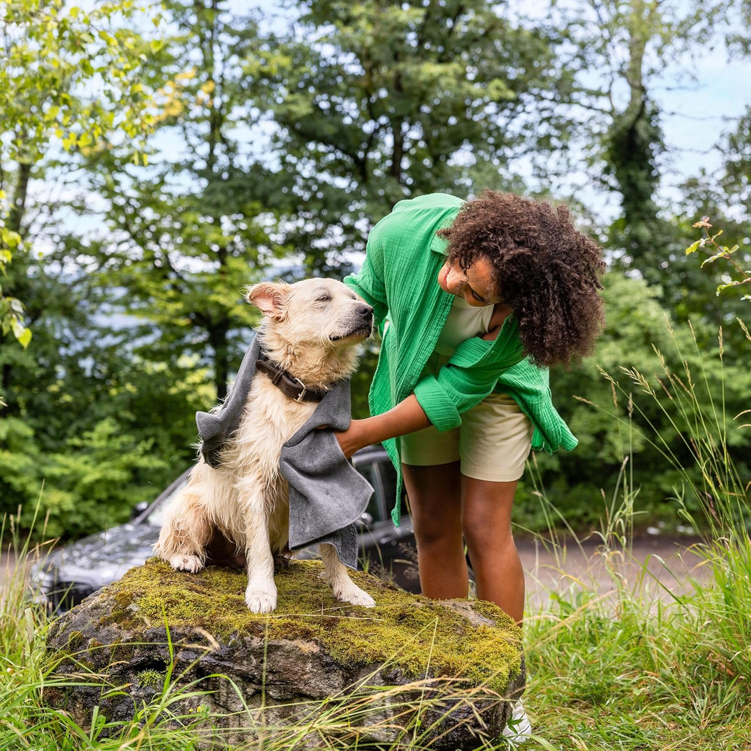 etezen Mobile Outdoor Cleaner OC 4 + Pet Kit, débit : 2 l/Min, Poids : 3,1 kg, réservoir d'eau : 8 l, Batterie Lithium-ION, Tuyau spiralé, Filtre pour Appareil, buse à Jet Conique/Plat