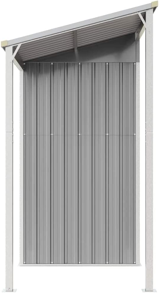 etezen Abri de Jardin avec Toit prolongé Gris Clair 277x107x181 cm, Maison & Jardin, Pelouses & Jardins, Vie en extérieur, Structures extérieures, Cabanes & abris de Jardin, Gris, (Poids 41.56KG)