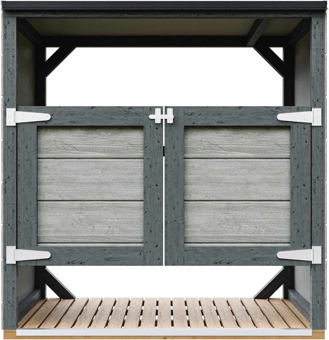 Abri de Jardin pour poubelles, Cache Poubelle extérieur 2x240L – Coffre de Rangement Exterieur, Armoire de Jardin, cabane de Jardin Exterieur – etezen M980A-TUNDRA Cavern