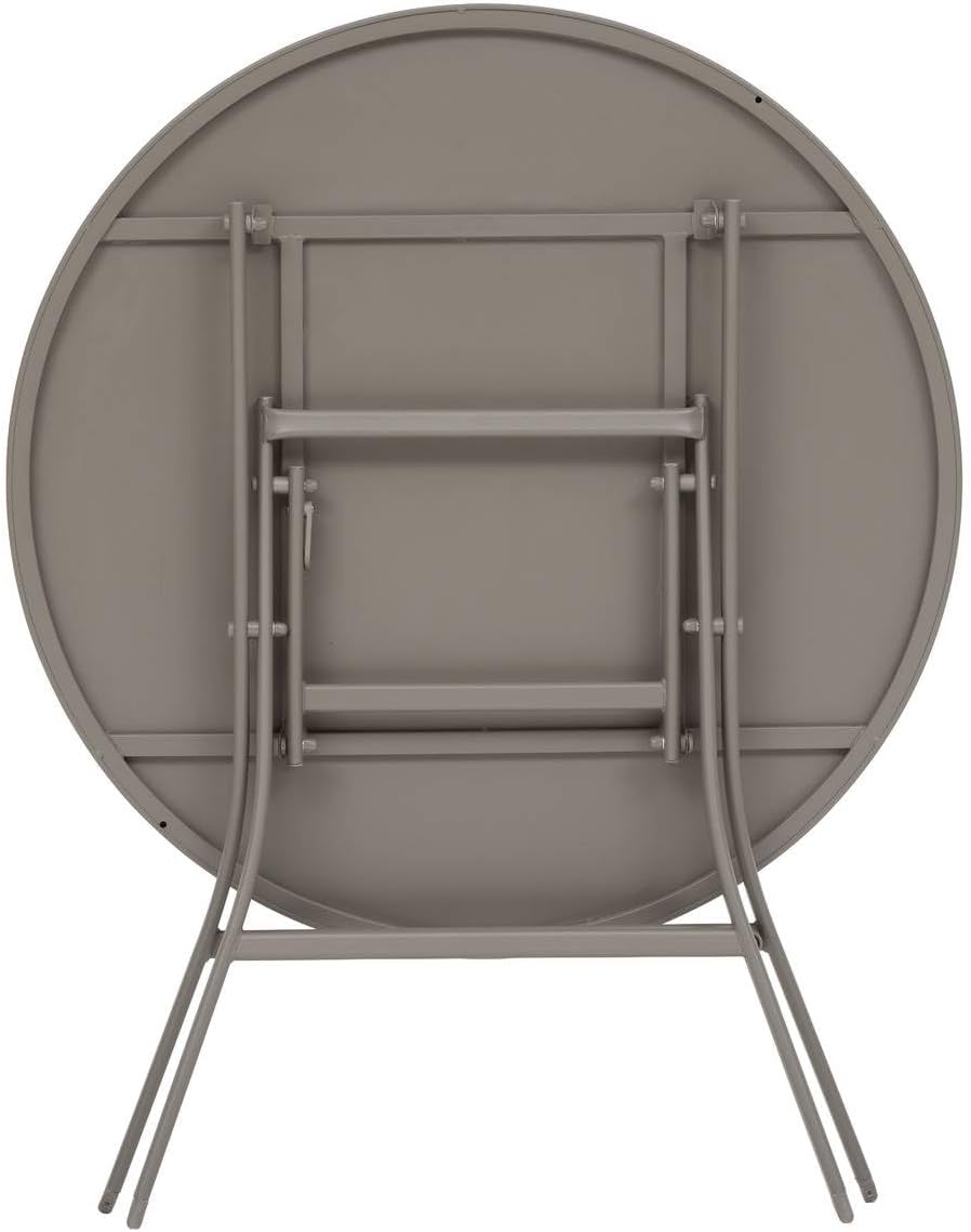 etezen - Greensboro - table pliante ronde acier antirouille 4 places