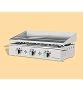 Plancha Gaz Tout Inox 3 Feux 7,5 kw - Anti-adhésive et nettoyage facile - etezen modèle PIMI...