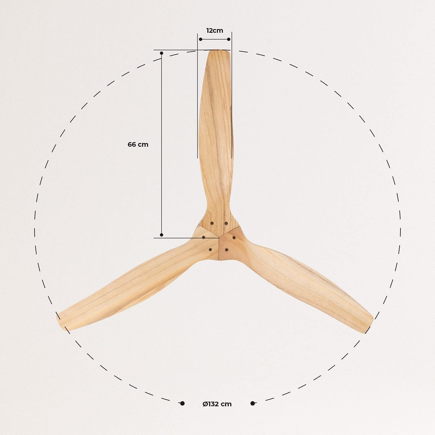 CREATE - Ventilateur plafond WINDCALM M - Ø132cm, 40W, 6 vitesses, silencieux, télécommande, été-hiver, minuterie, blanc