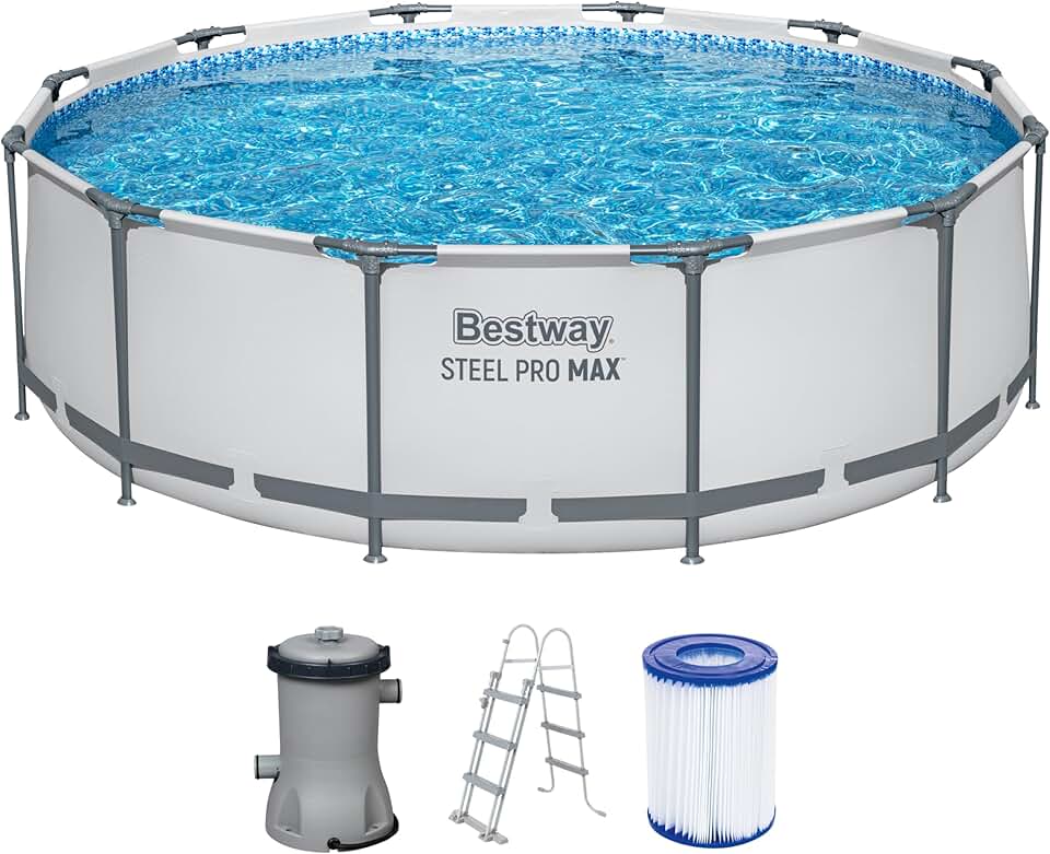 etezen - Steel Pro Max piscine ronde - 366x100 cm - hors sol, robuste