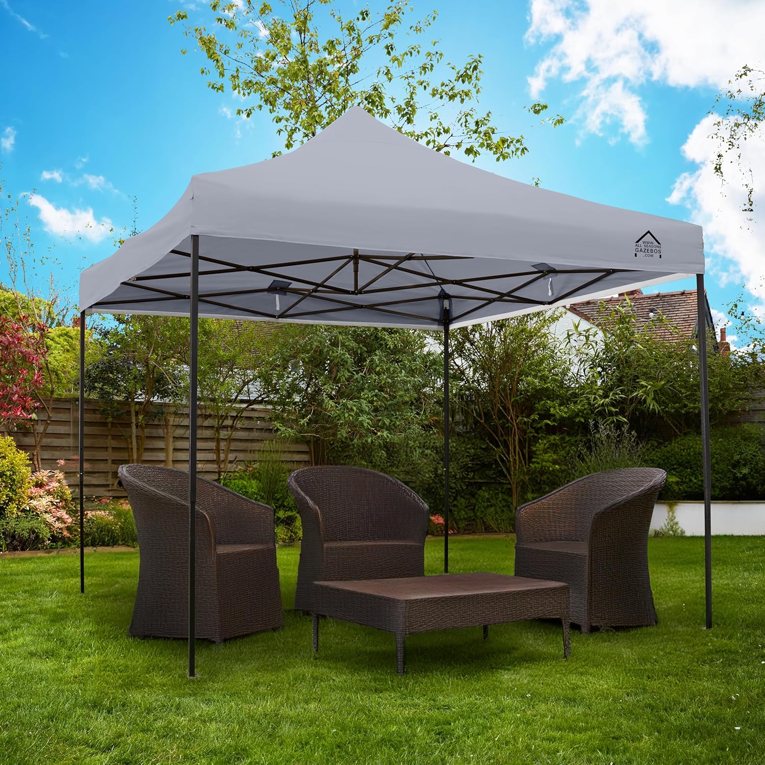 etezen - Tonnelle série résistante - 3x3m - étanche, gris métallisé