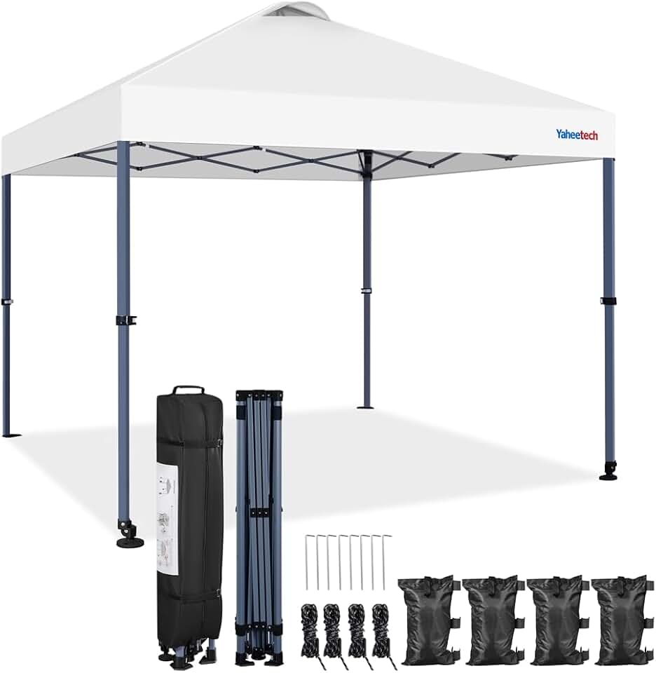 etezen - tonnelle pop-up 3x3m, UV 50+, transport, blanc